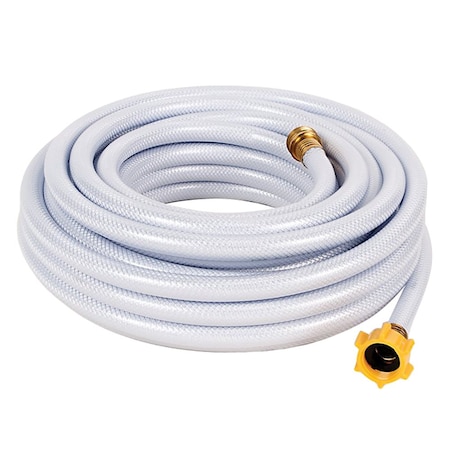 Camco 1/2 in ID x 50 ft L TastePURE Drinking Water Hose, Polyvinyl Chloride (PVC) Tube, White 22753